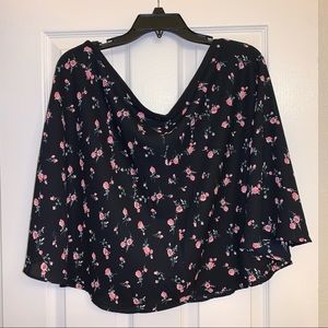 Black floral skirt Forever 21+